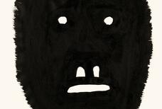 Face (monkey) 2012, encre de Chine sur papier, 48 × 56 cm. 