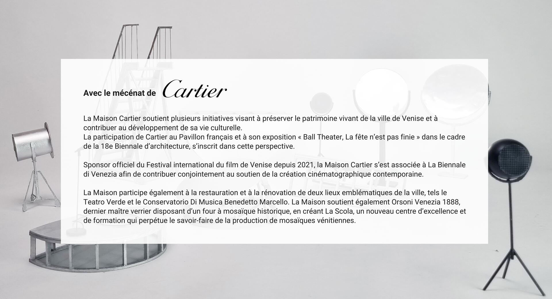 Mécénat Cartier - DT Ball Theater 